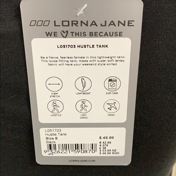 Uniquely Lorna Jane Hustle Tank NWT - Picture 3 of 5